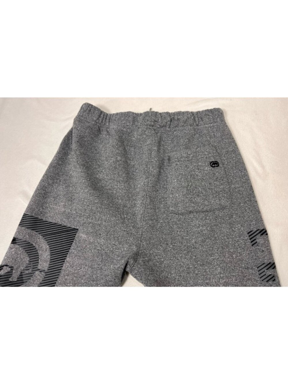 Men’s Medium Ecko Unlimited Unltd Gray Sweatpants Draw String Logo Spell Out - Picture 4 of 13